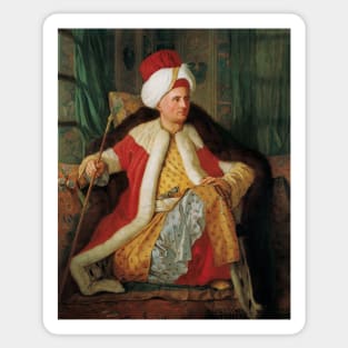 Portrait of Charles Gravier Count of Vergennes and French Ambassador, in Turkish Attire by Antoine de Favray Sticker